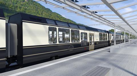 MOB Goldenpass Express gauge changing Stadler panorama coach impression (2)