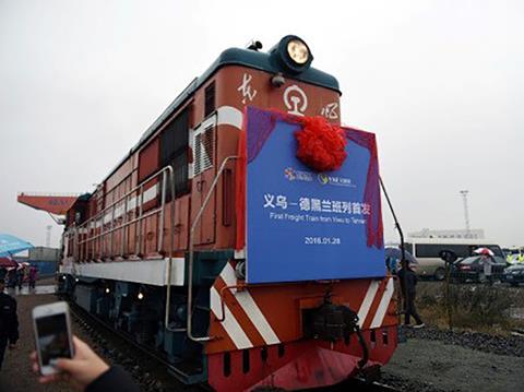 What is described as the first container train service between China and Iran was launched on January 28.