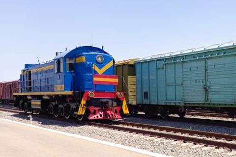 Afghanistan locomotive and wagons (Photo: AfRA)