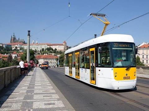 A prototype of the EVO1 tram was tested in Praha last year.