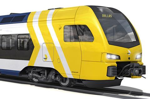 Dallas Area Rapid Transit has awarded Stadler a $199m contract to supply eight Flirt diesel multiple-units for the $1·1bn Cotton Belt Regional Rail Project in the northern suburbs of Dallas.