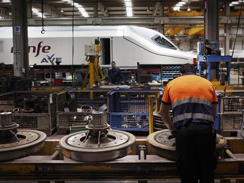 Talgo factory in Spain.