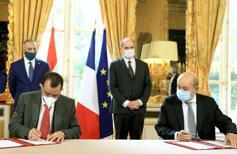 iq Prime Minister visits Paris signing