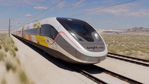 Impression of Brightline West train (Image: Brightline West)