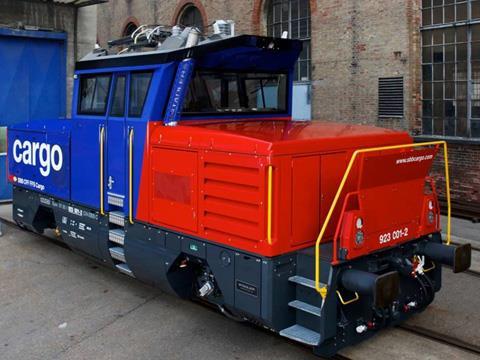 SBB Cargo Eem923 diesel-electric shunting locomotive built by Stadler Rail.