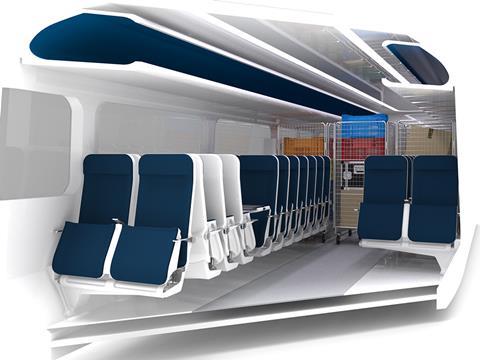 Adaptable Carriage enables train seats to be automatically folded and slid out of the way.