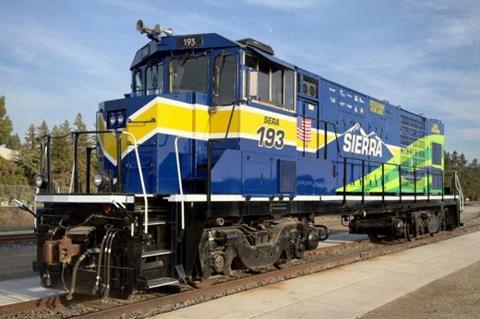 Sierra Northern Railway hydrogen loco (Photo SNR)