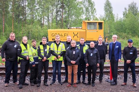 A shunting locomotive retrofitted for unattended operation to Grade of Automation 4 is being tested at the Voikkaa Business Area