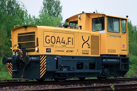 A shunting locomotive retrofitted for unattended operation to Grade of Automation 4 is being tested at the Voikkaa Business Area