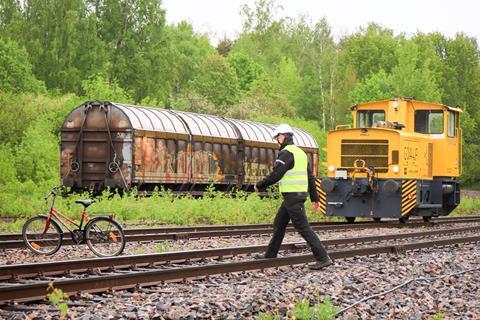 A shunting locomotive retrofitted for unattended operation to Grade of Automation 4 is being tested at the Voikkaa Business Area