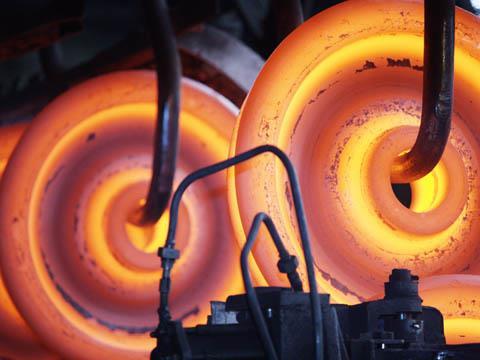 Generic photo of railway wheels.