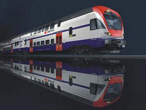 Stadler double-deck train for Swiss Federal Railways.