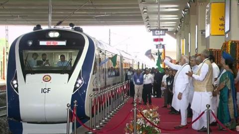 in-PM Modi flags off Vande Bharat trainset