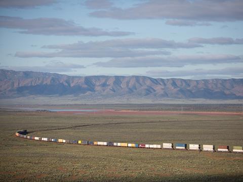 Inland Rail would carry 1 800 m long double-stack container trains (Photo: ARTC).