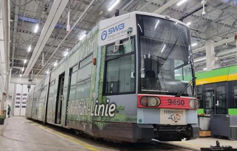 First Duewag NGT6D tram to Poznan delivered (image MPK Poznan)