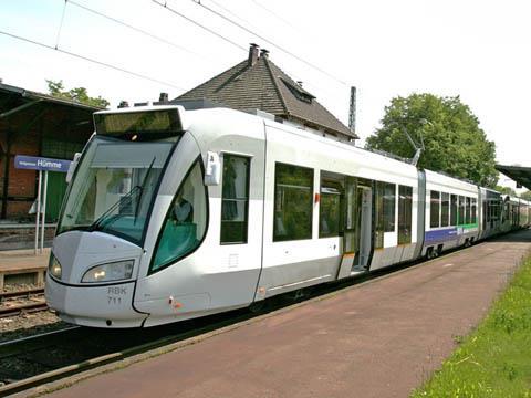 Tram-train in Kassel, Germany.