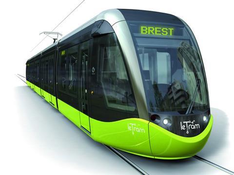 Impression of Alstom Citadis tram for Brest.