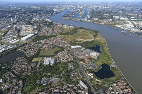 Beckton and Thamesmead from above