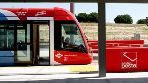 Madrid Metro Ligero Oeste Citadis tram (Photo Alsom)