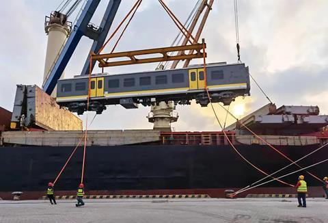 CRRC has delivered the final three of 10 four-car diesel multiple-units ordered by INCFA for use on services between Luanda and Quatro de Fevereiro International Airport.