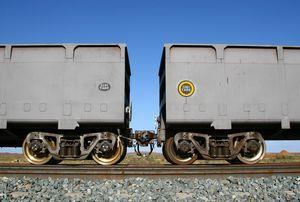 Heavy haul freight train in Australia.