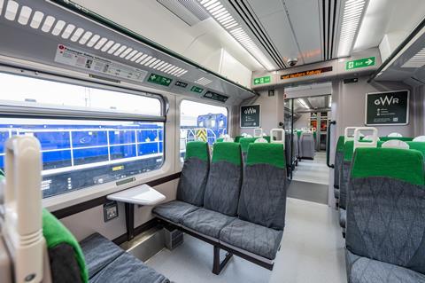 GWR Turbo DMU refreshed interior (Photo Jack Boskett, GWR)