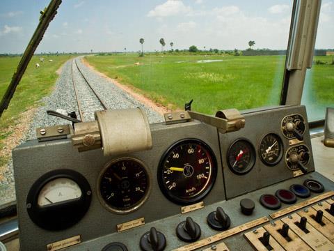 View from cab window.