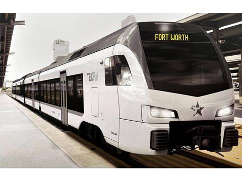 TEX Rail trains will be operated by a fleet of Stadler Flirt3 DMUs, the first use of the Flirt design in North America.