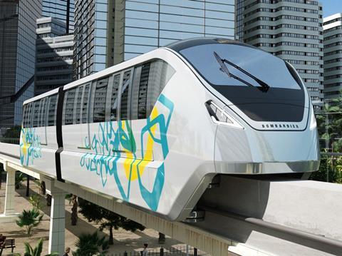 Bombardier is to supply Innovia 300 monorail trainsets for the two lines being developed in Cairo.