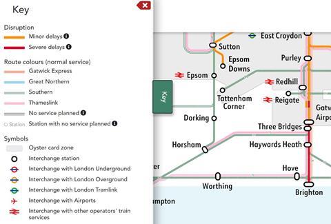 GTR live map function - information key