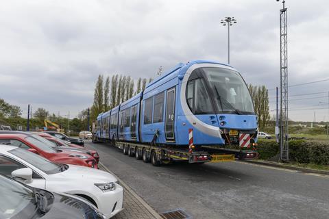 West Midlands Metro CAF Urbos tram delivery