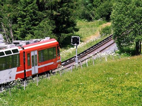 The Saint Gervais – Vallorcine line has been equipped with Swiss-style automatic signalling (Photo: Jean-Paul Masse).