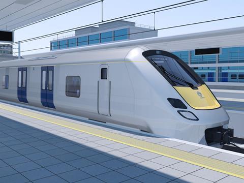 Impression of Alstom X'trapolis UK train.