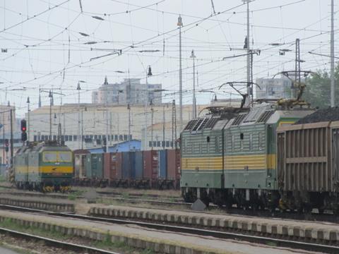 Freight trains in Slovakia.