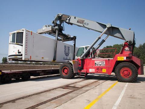 The dedicated train carries ice cream from Caivano to a logistics hub in Parma.