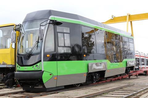 Modertrans is currently testing one of its trams for Elbląg in Łódź.