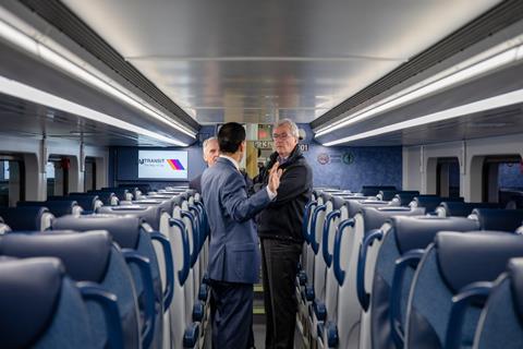 NJ Transit Multilevel III EMU car interior (Photo Jake Hirsch, Governor’s Office)