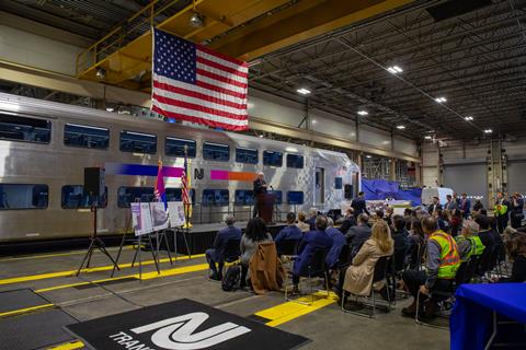 NJ Transit Multilevel III EMU car unveiling