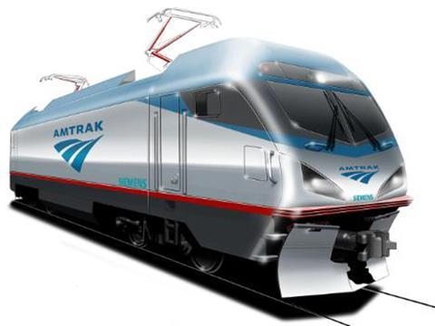 Impression of Siemens ACS64 Amtrak Cities Sprinter electric locomotive.