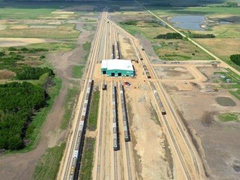 Canpotex wagon maintenance depot near Lanigan in Saskatchewan.