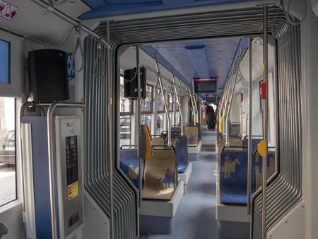 Interior of Bombardier Flexity Classic tram for Krakow (Photo: MPK Krakow).