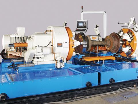 HYT Engineering wheel lathe.