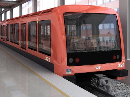 Impression of CAF train for the Helsinki metro.