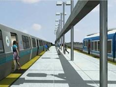 Impression of the cross-platform transfer at Pittsburg/Bay Point station.