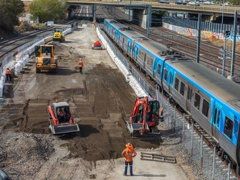 Work is already underway to enlarge West Footscray station on the Sunbury line.