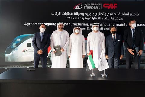 CAF and Etihad Rail sign passenger train contract