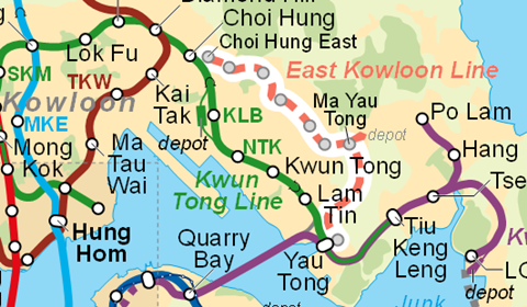 Hong Kong Smart & Green Mass Transit System map