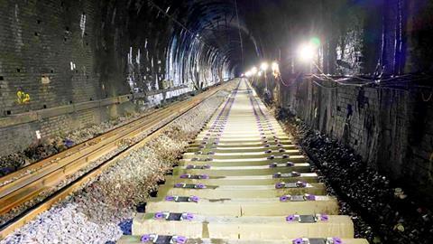 Kilsby tunnel new sleepers