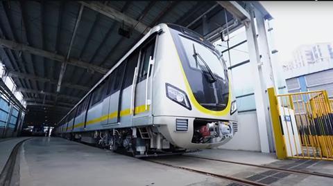 Bengaluru receives first automated metro trainset (Photo CRRC) (1)