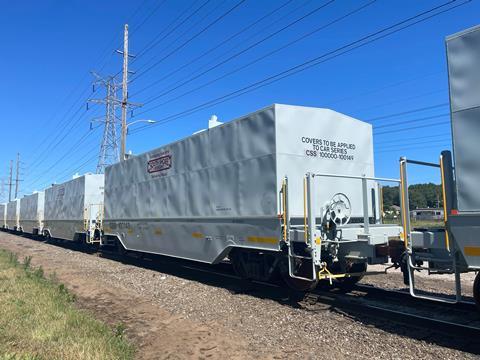 Chicago South Shore & South Bend Railroad coil wagons (Photo ARH)